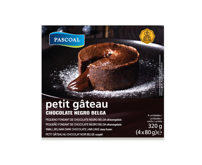 Petit gateau chocolate negro belga